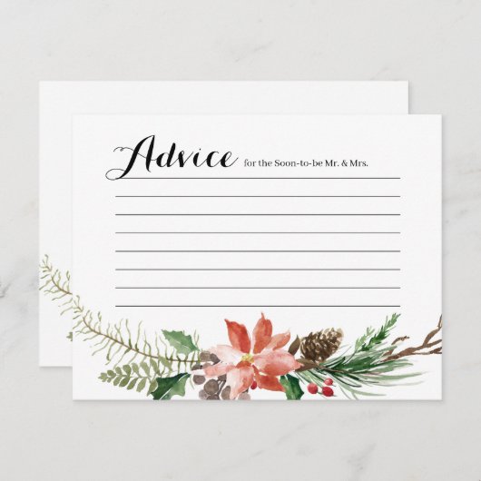 Bloemen Winterdouche Modern advies Kaart (Voorkant / Achterkant)