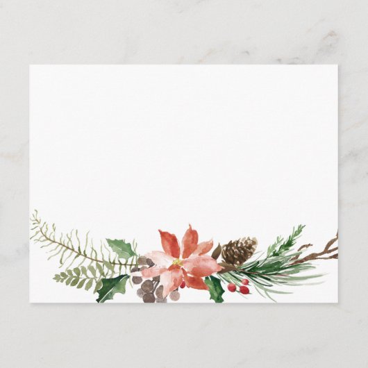 Bloemen Winterdouche Modern advies Kaart (Achterkant)