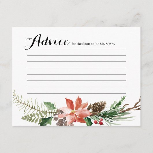 Bloemen Winterdouche Modern advies Kaart (Voorkant)