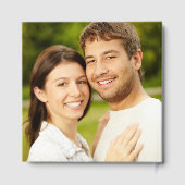 Bloemen Wit en Goud Custom Photo Wedding Gastenboek (Achterkant)