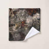 bloemen wit en roest hydrangea botanisch bad handdoek (Wasdoekje)