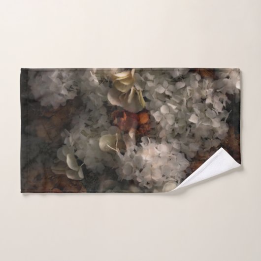  bloemen wit en roest hydrangea botanisch bad handdoek (Handdoek)