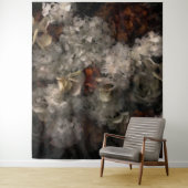  bloemen wit en roest hydrangea botanisch wandkleed (In situ)