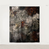  bloemen wit en roest hydrangea botanisch wandkleed (Voorkant)