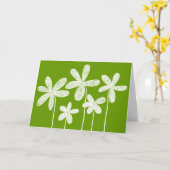 Bloemen - Wit op Groen 669900 Kaart (Gele Bloem)