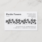  bloemen - Wit op Paars (afwisselend) Visitekaartje (Achterkant)