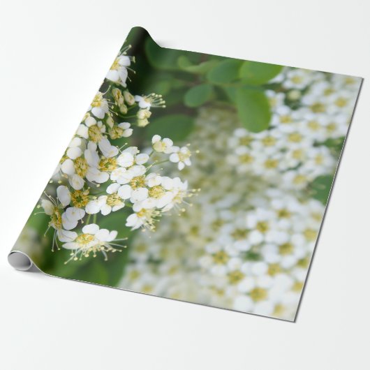 Bloemen, wit Plant, Picturesque Landscape Cadeaupapier (Uitgerold)