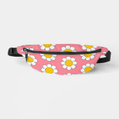 Bloemen Wit Roze Daisies Retro Heuptasje (Voorkant)