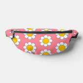 Bloemen Wit Roze Daisies Retro Heuptasje (Liggend)
