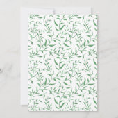 Bloemen wit rozen groen bladeren Vrijgezellenfeest Kaart (Achterkant)