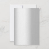 Bloemen wit zilver groen luxe bruiloft kaart (Achterkant)