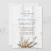 Bloemen Witte Berkenboom Paren Douche Kaart (Voorkant)