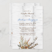 Bloemen Witte Berkenboom Paren Douche Kaart (Voorkant / Achterkant)