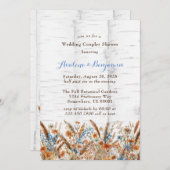 Bloemen Witte Berkenboom Trouwkoppels Douche Kaart (Voorkant / Achterkant)