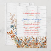 Bloemen Witte Berkenboom Trouwkoppels Douche Kaart (Voorkant / Achterkant)