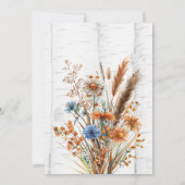 Bloemen Witte Berkenboom Vrijgezellenfeest Kaart (Achterkant)