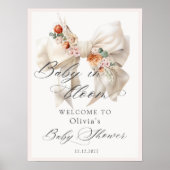 Bloemen Witte Boog Baby in Bloom Baby shower Welko Poster (Voorkant)