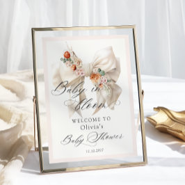 Bloemen Witte Boog Baby in Bloom Baby shower Welko Poster