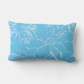 Bloemen Witte Bundel Transparantie - Blauw Kussen (Achterkant)