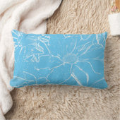 Bloemen Witte Bundel Transparantie - Blauw Kussen (Deken)