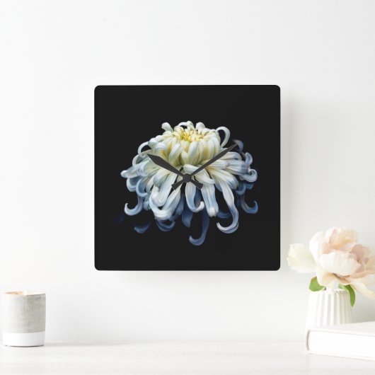 Bloemen | Witte chrysanthemum Vierkante Klok (Huis)