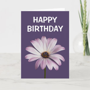 Bloemen Witte & Paarse Margriet Kaart