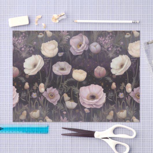 Bloemen witte papavers tissuepapier (Craft)