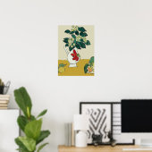 Bloemen, Witte Vaas, na Matisse Poster (Thuiskantoor)