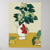 Bloemen, Witte Vaas, na Matisse Poster (Voorkant)