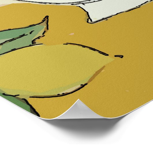 Bloemen, Witte Vaas, na Matisse Poster (Hoek)