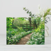 Bloemen | Witte wilde bloemen in de bossen Bedankkaart (Staand voorkant)