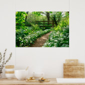 Bloemen | Witte wilde bloemen in de bossen Poster (Keuken)