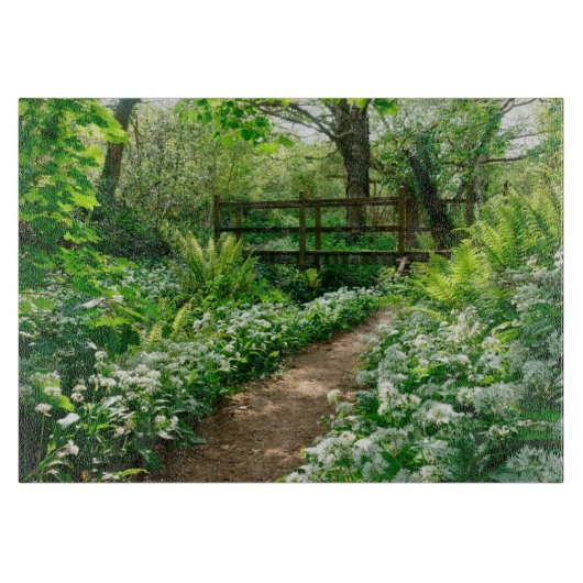 Bloemen | Witte wilde bloemen in de bossen Snijplank (Voorkant)