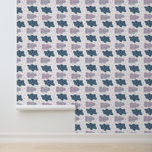 bloemen wolken patroon behang