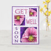 Bloemen word goed spoedig wensen kaart (Gele Bloem)