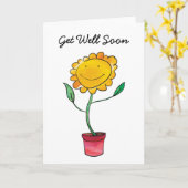 Bloemen worden snel gezond Kaart (Gele Bloem)