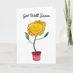 Bloemen worden snel gezond Kaart