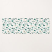 Bloemen Yoga Mats: Groene Bloemen Yoga Mat (Voorkant (horizontaal))