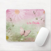 Bloemen + Zacht zwijn + vlinderbloemigen Muismat (Met muis)