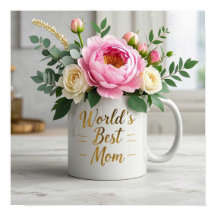 Bloemen Zachte waterverf boeket (pioenen, rozen)