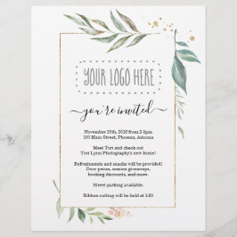 Bloemen Zakelijke Uitnodigingsfolder - Logo Toevoe Flyer