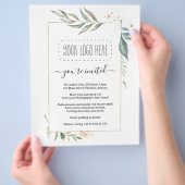 Bloemen Zakelijke Uitnodigingsfolder - Logo Toevoe Flyer (Hand)