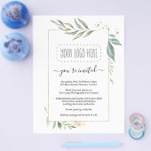 Bloemen Zakelijke Uitnodigingsfolder - Logo Toevoe Flyer (Enkel)