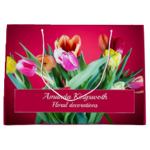 Bloemen zakelijke verpakking kleurrijke tulpen op