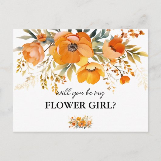 Bloemen zal je mijn bloem meisje kaart (Voorkant)