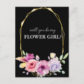 Bloemen zal je mijn bloem meisje kaart (Voorkant)