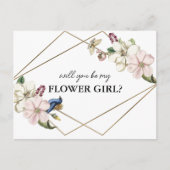 Bloemen zal je mijn bloem meisje kaart (Voorkant)