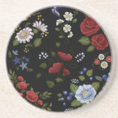 Bloemen Zandsteen Onderzetter (Voorkant)