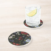 Bloemen Zandsteen Onderzetter (Zijkant)