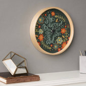 Bloemen Ze Geloofde Quote Inspirerende Klok